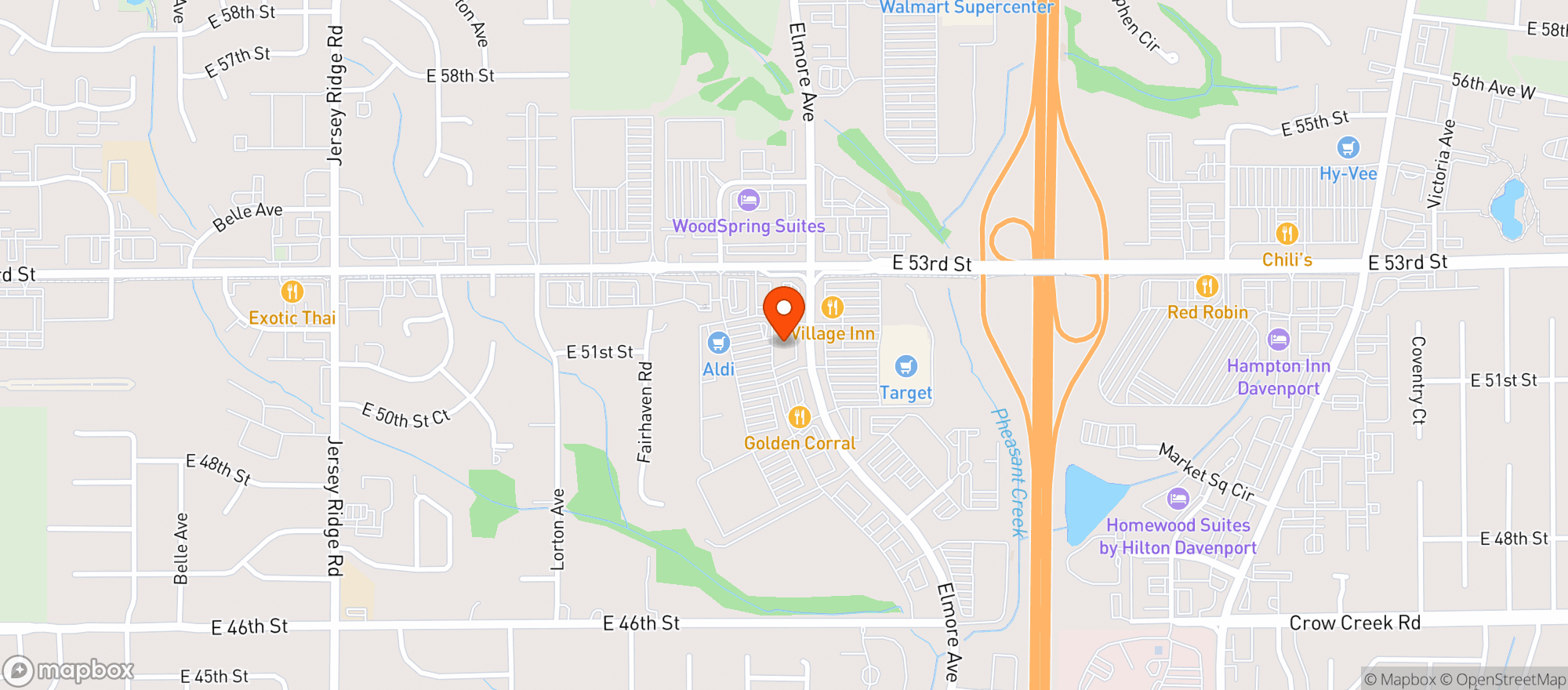 Map showing Vitamin Shoppe - Davenport