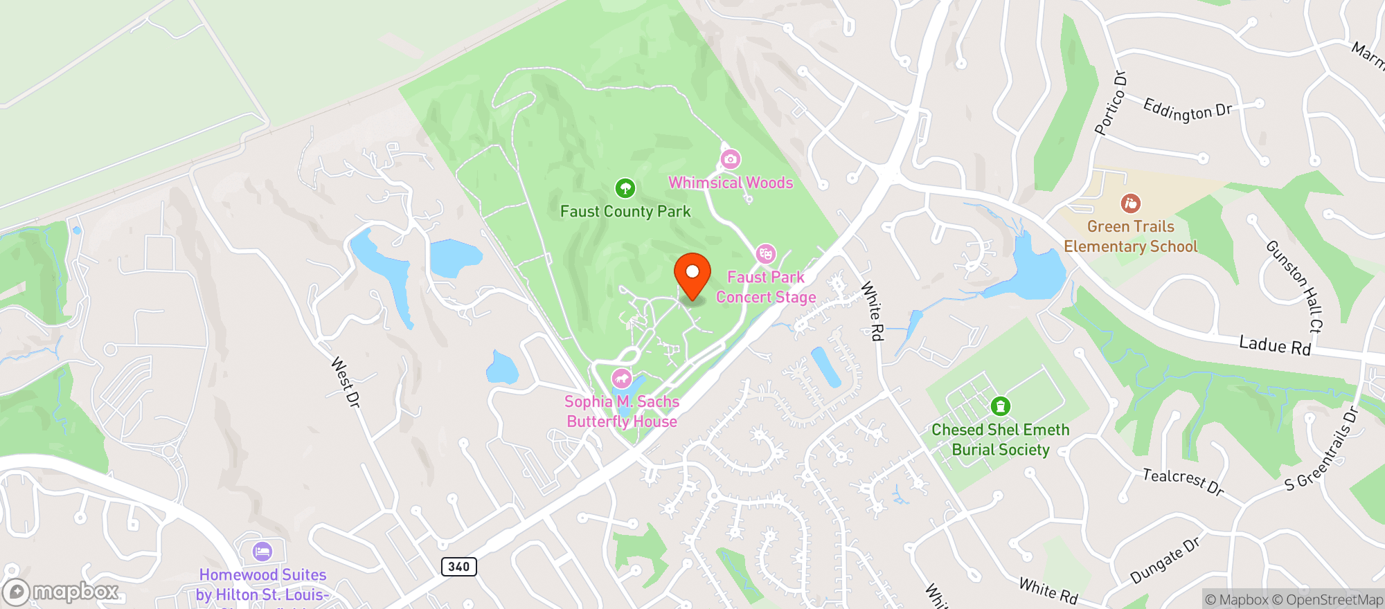 Map showing Thornhill Historic Site