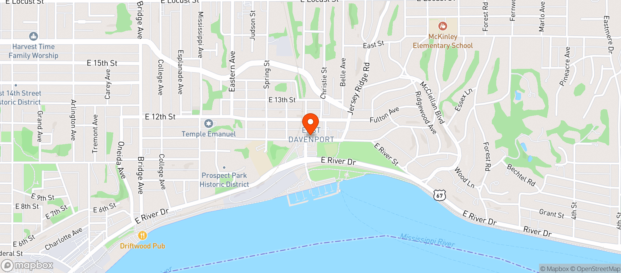 Map showing 11th Street Precinct