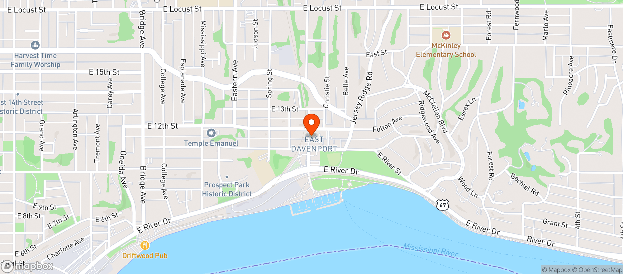 Map showing Kelsos Corner Bar