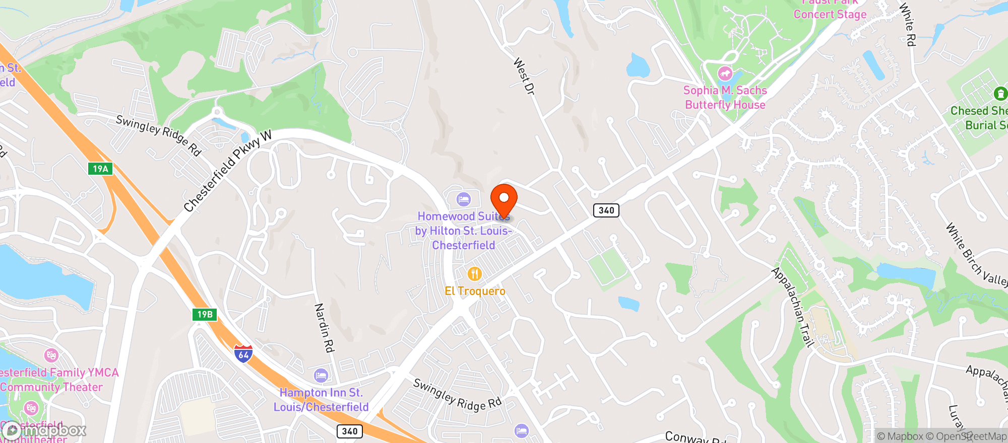 Map showing Schnucks