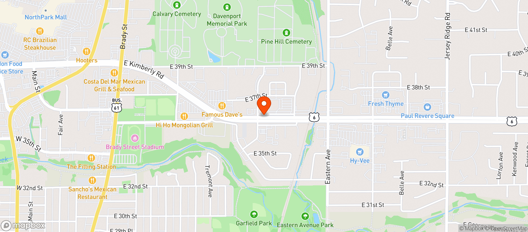 Map showing Kwik Star #291