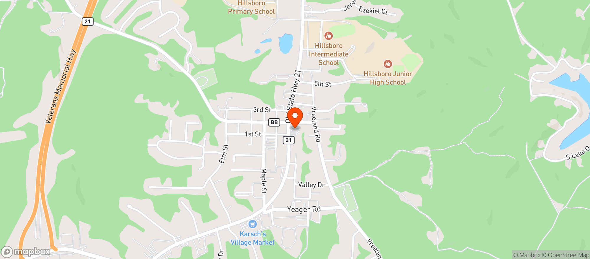 Map showing Dirt Cheap Hillsboro #544