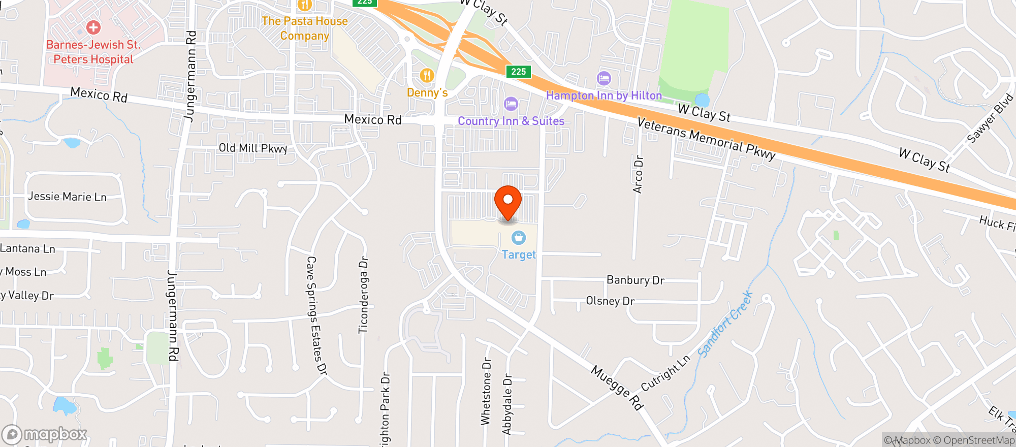 Map showing Target
