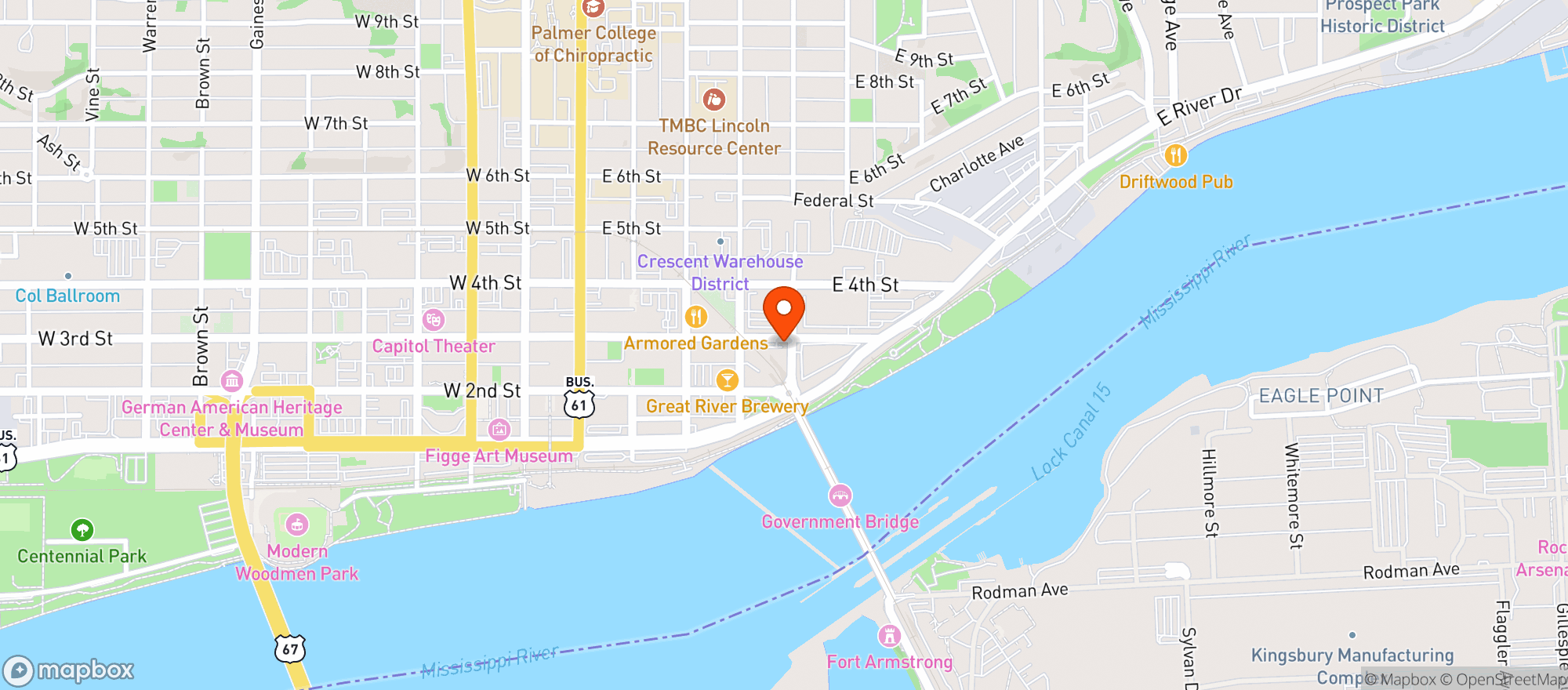 Map showing Lopiez Pizza
