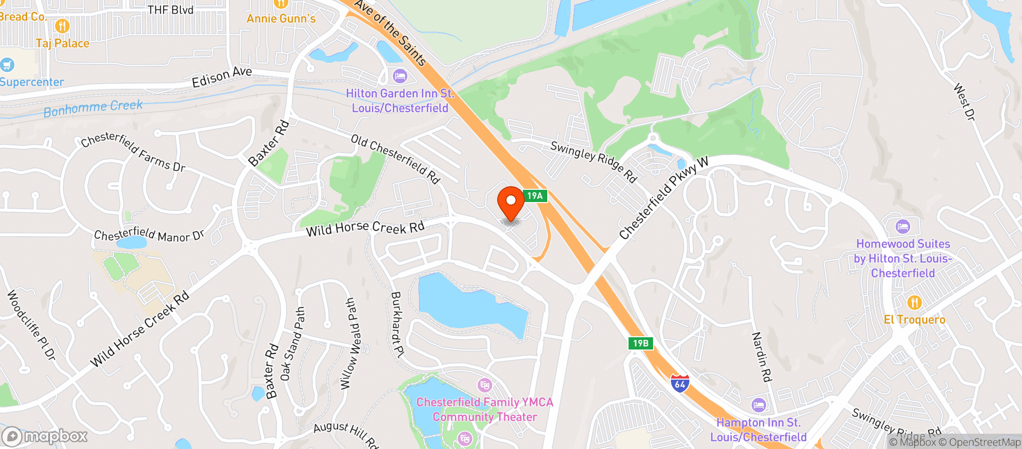 Map showing Ruths Chris Steak House