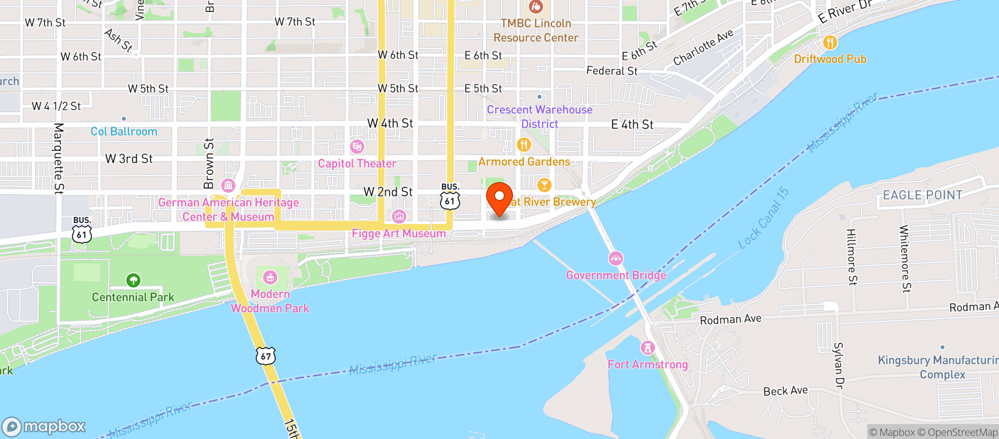 Map showing Stompbox Brewing