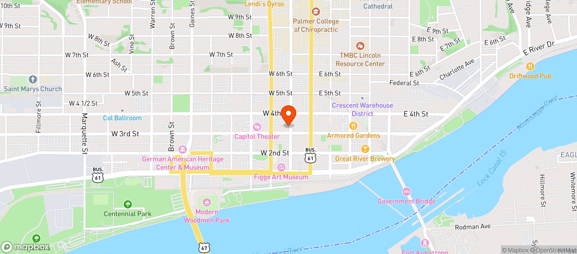 Map showing Endless Brews