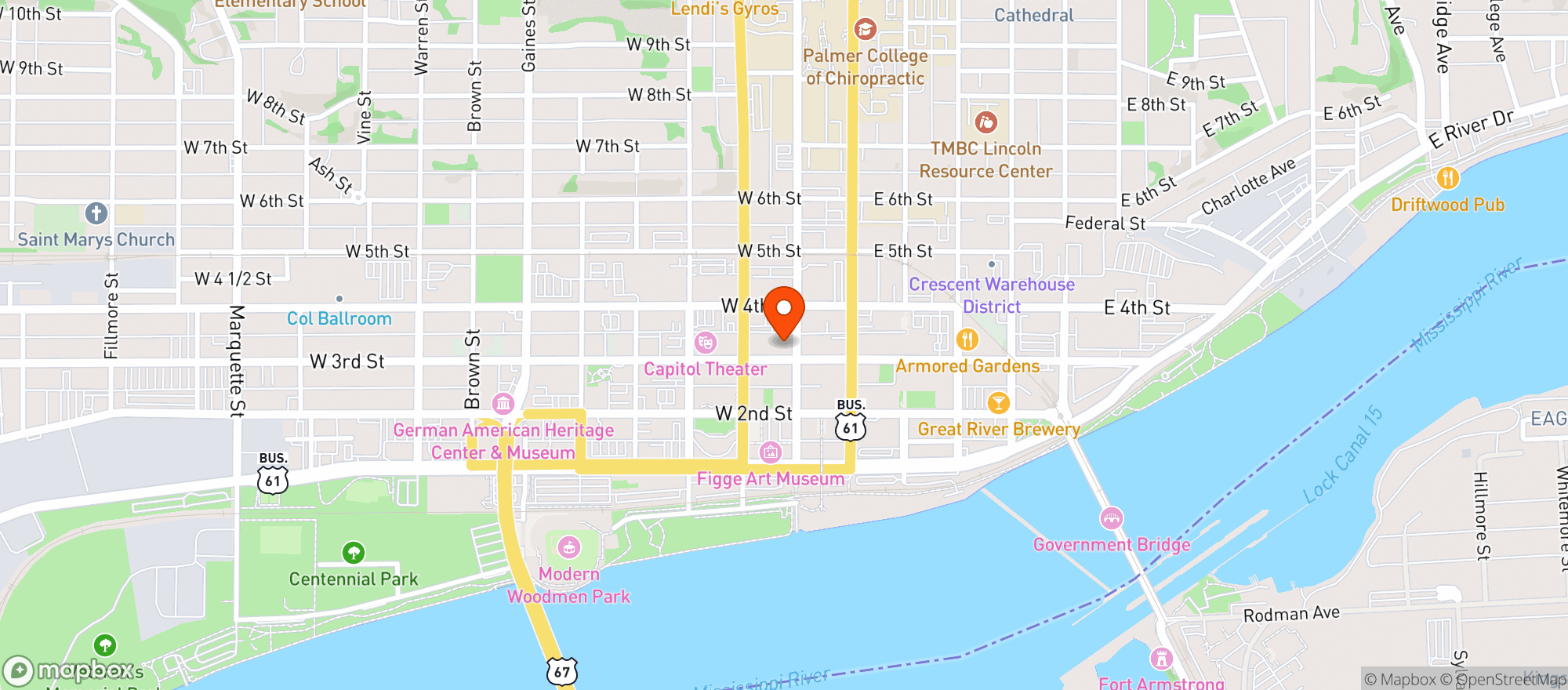Map showing Me & Billy