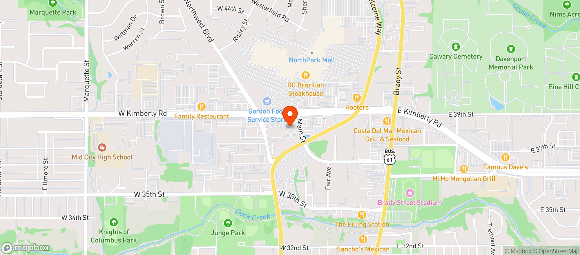 Map showing Kwik Star #280