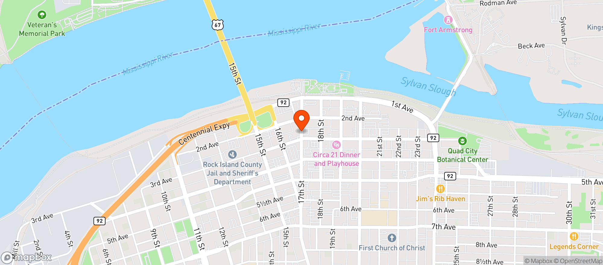 Map showing Steve's Old Time Tap