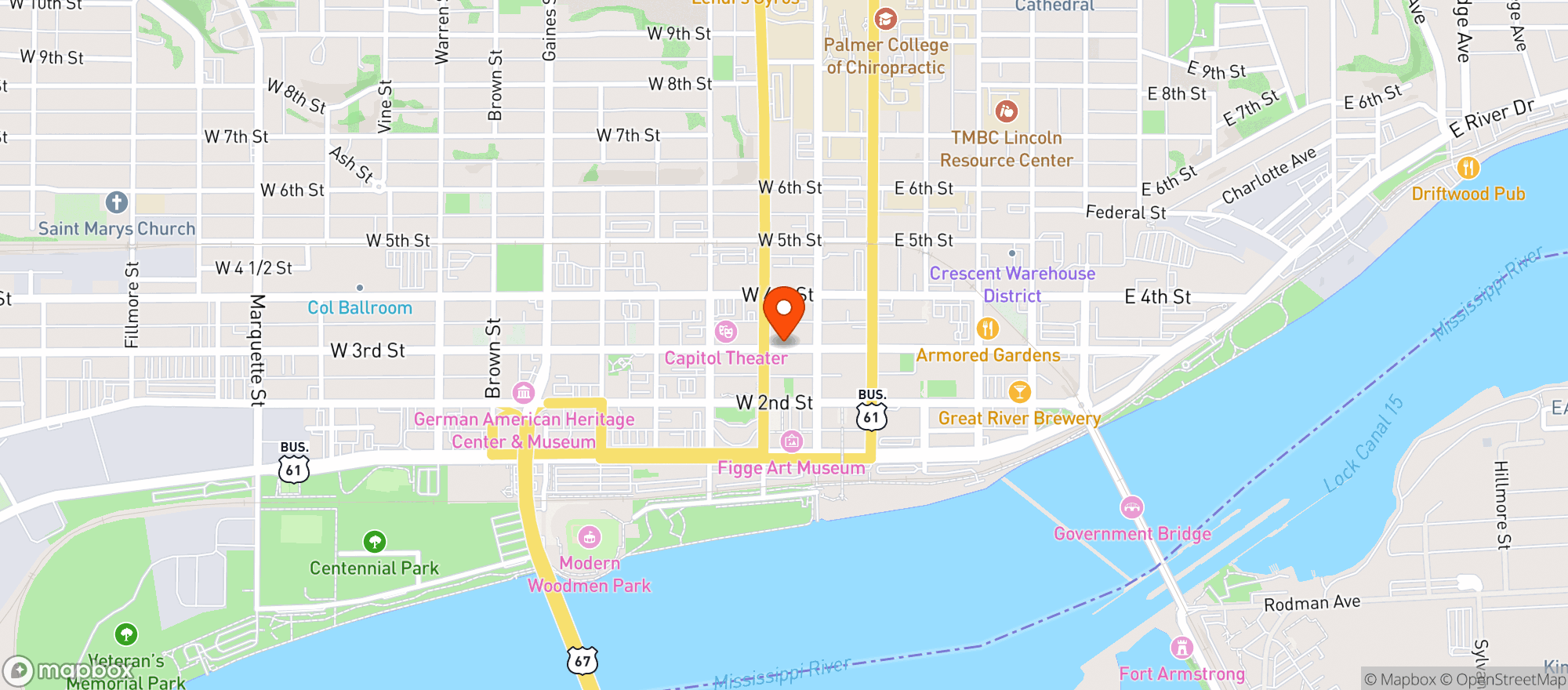 Map showing Iowa Mini Mart