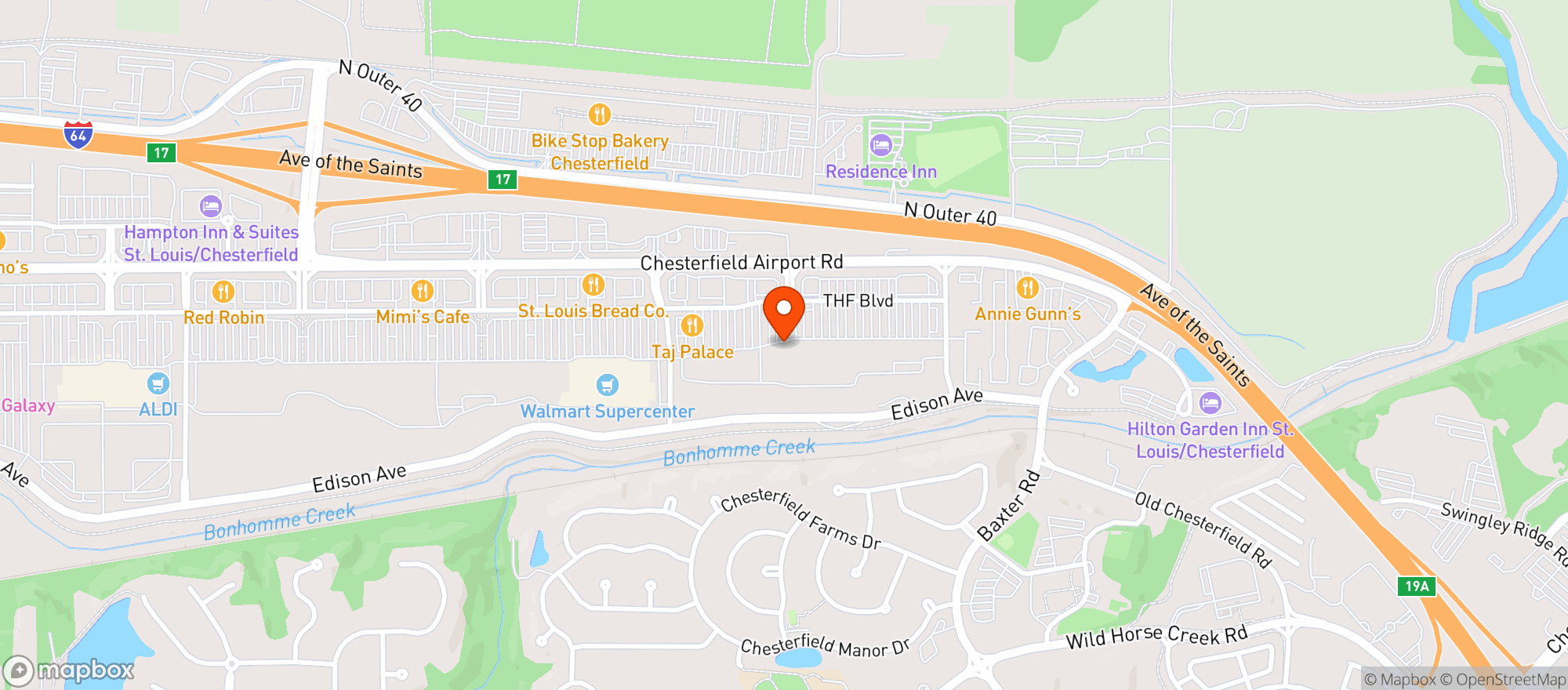 Map showing Target Store