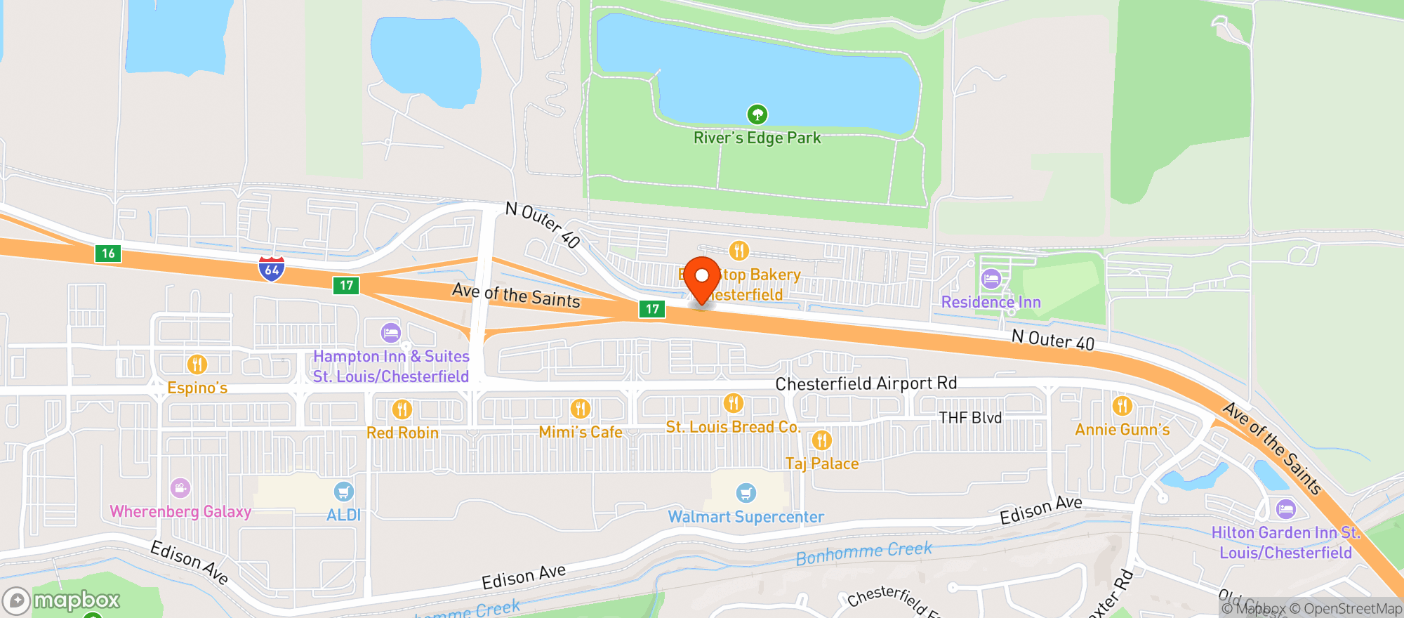 Map showing Napoli Bros Pizza And Pasta