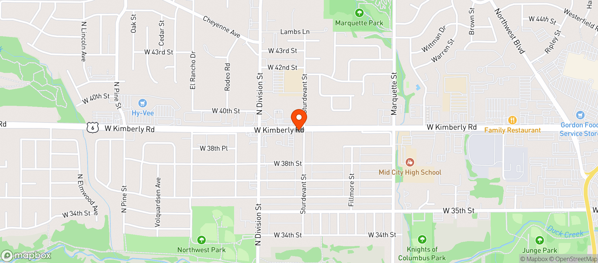 Map showing Kwik Star #294