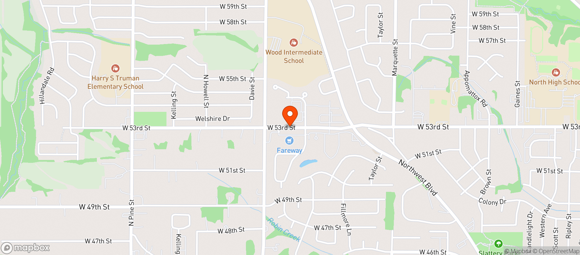 Map showing Fareway