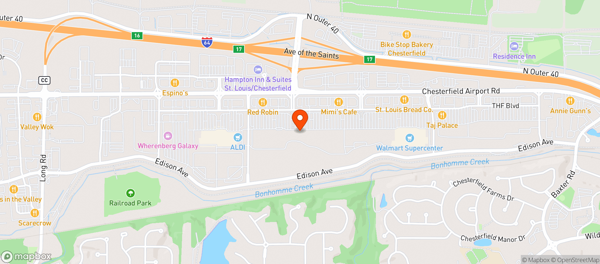 Map showing World Market Chesterfield