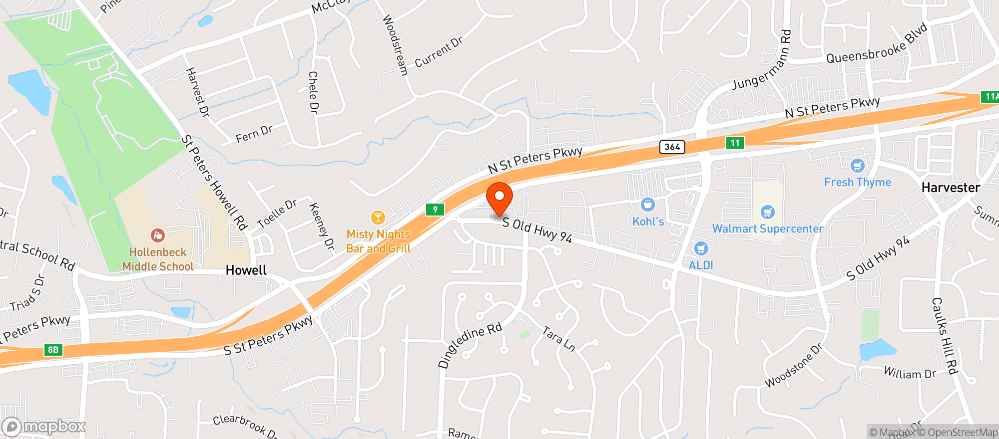 Map showing COOL SPOT LIQUOR