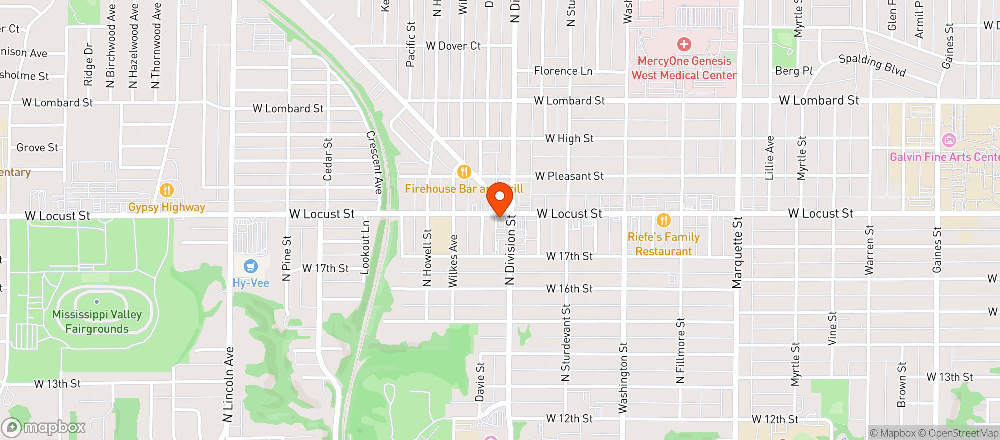 Map showing Generation V - Davenport