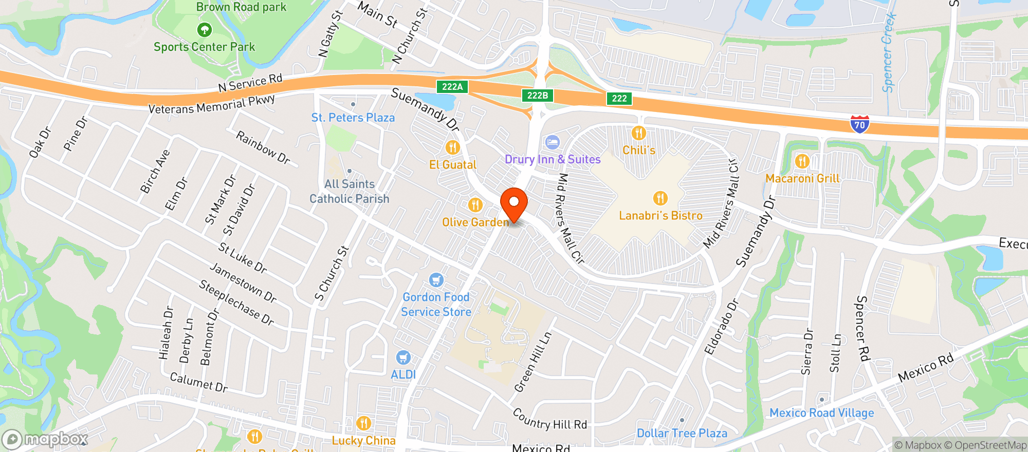 Map showing Vitamin Shoppe - St. Peters