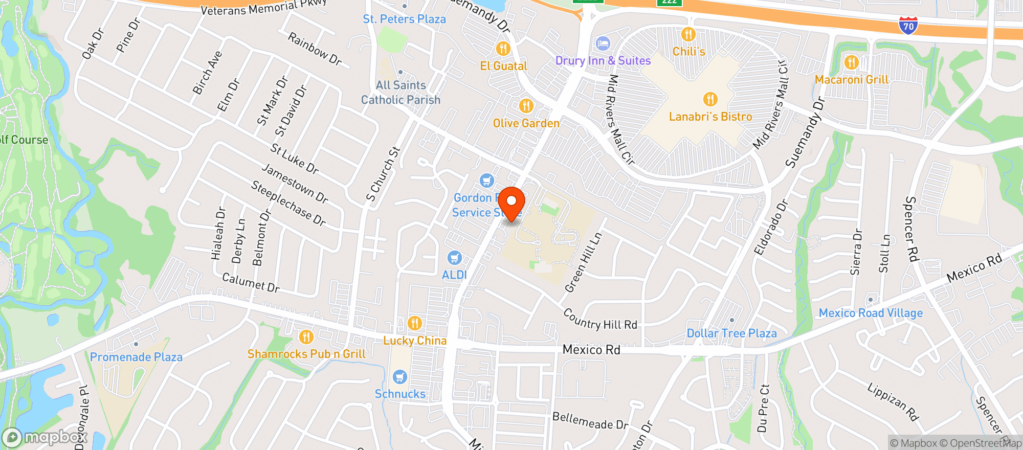 Map showing Cbd Kratom St. Peters