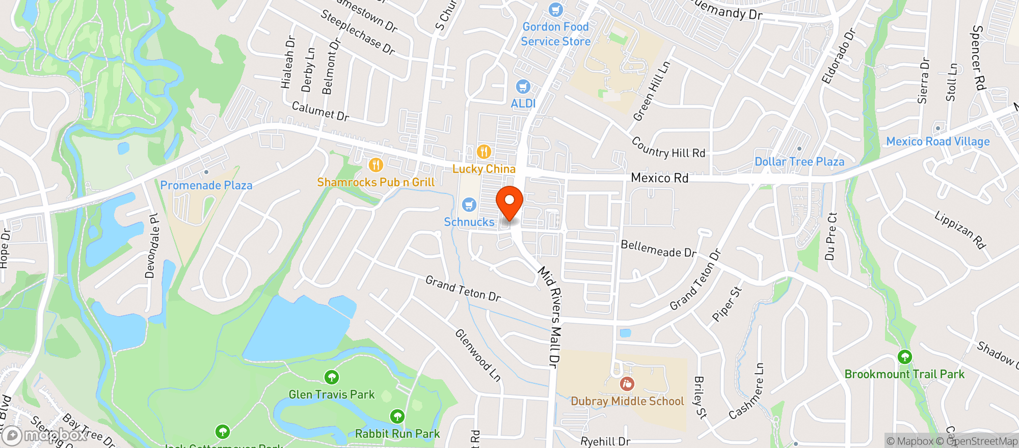 Map showing Schnucks