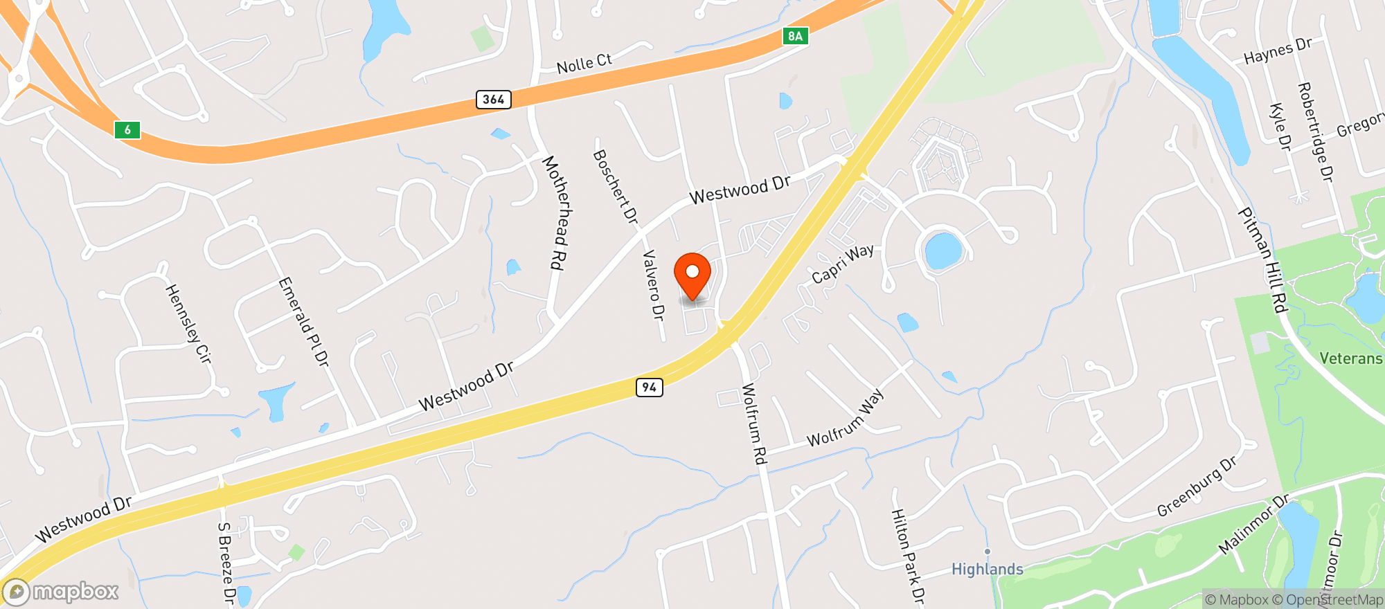 Map showing Mad Dog & Cats Rest & Bar