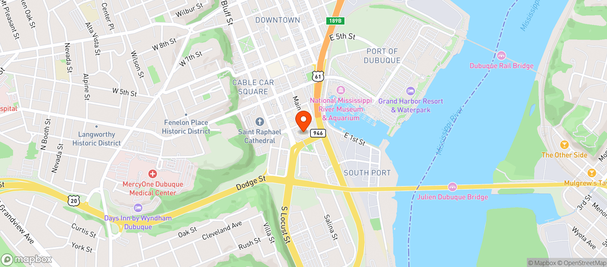 Map showing DIMENSIONAL BREWING COMPANY