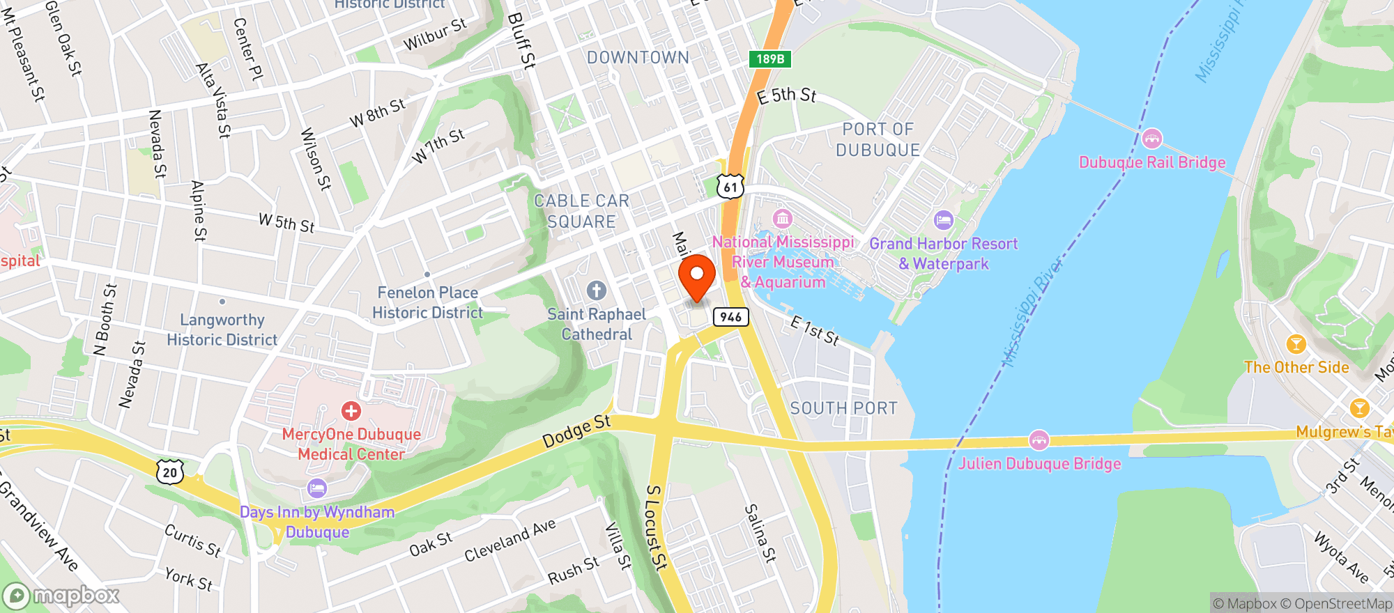 Map showing Wicked Dame
