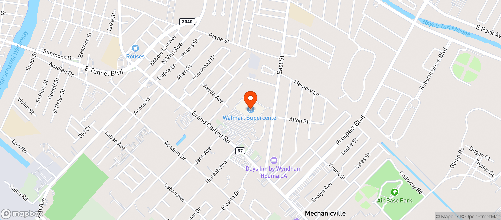Map showing Walmart Supercenter