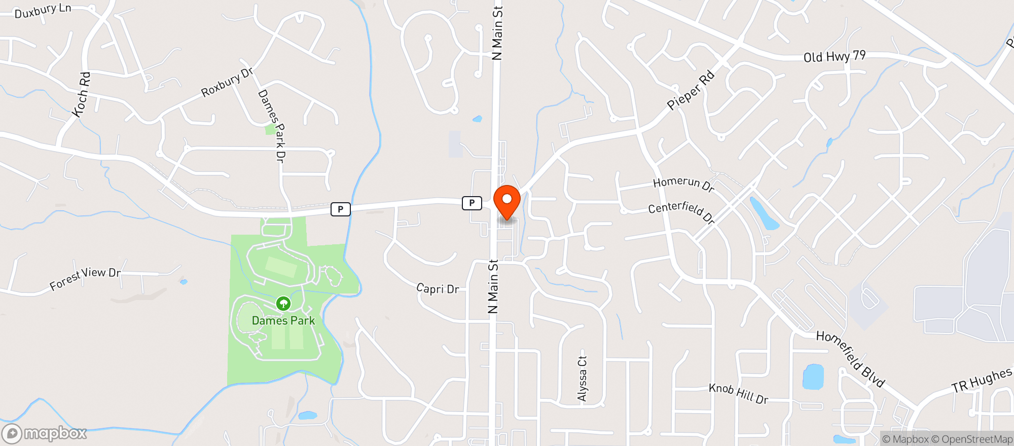 Map showing Fast Lane (Main-Hwy P)#38