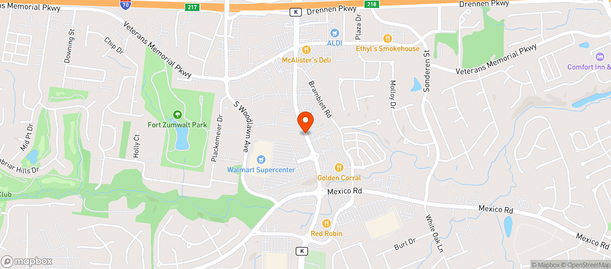 Map showing Walmart Supercenter