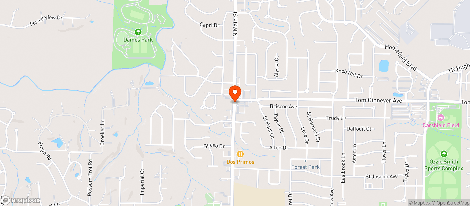 Map showing NORTH MAIN LIQUORS