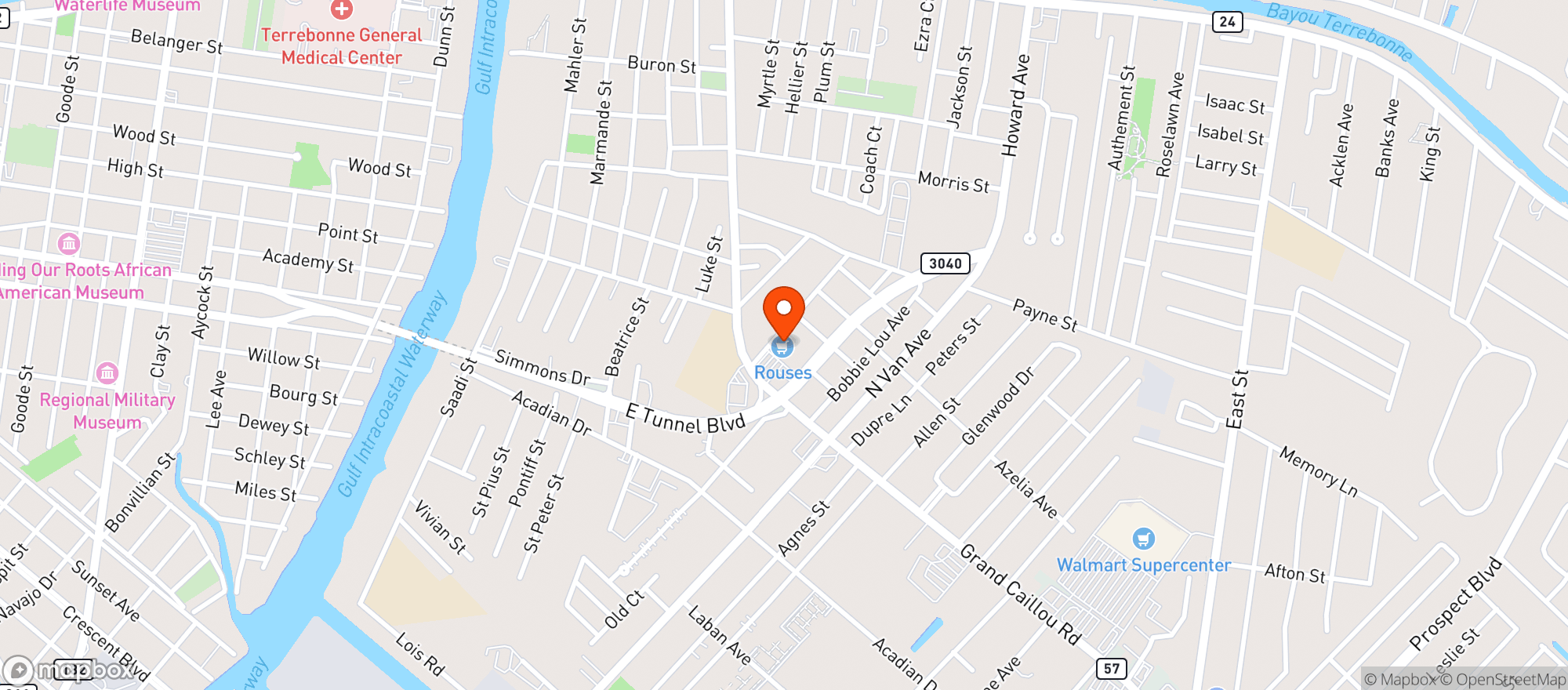 Map showing Rouses Market #12