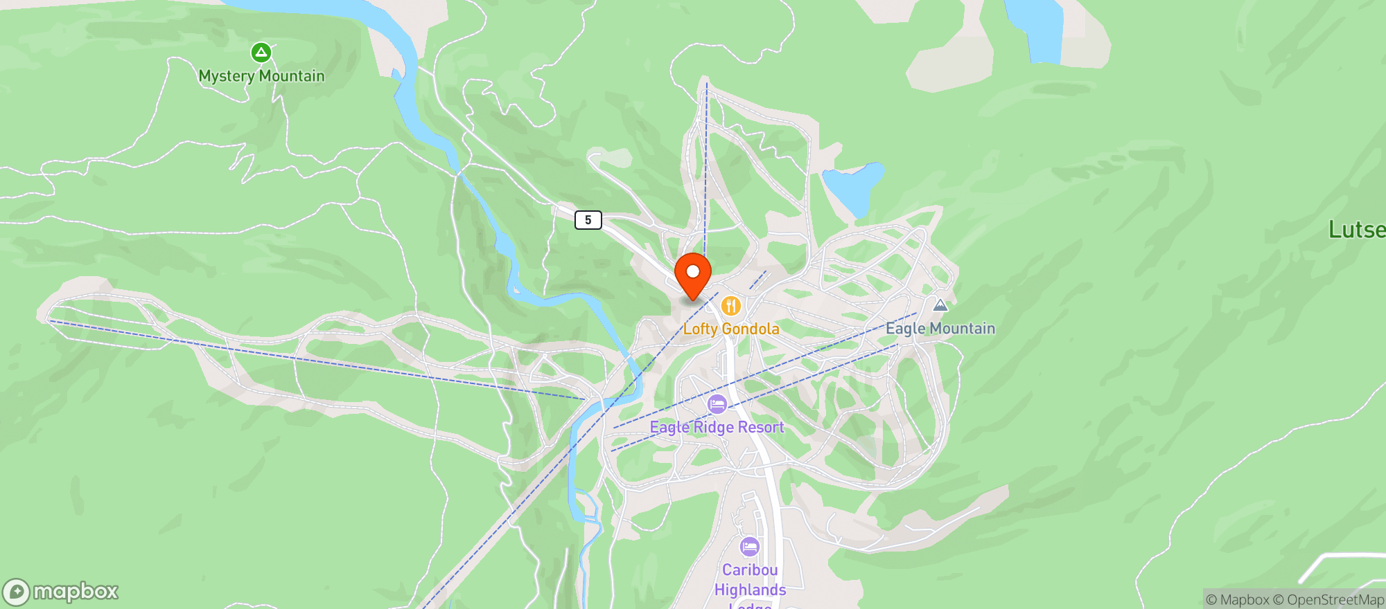Map showing Rosies Cafe