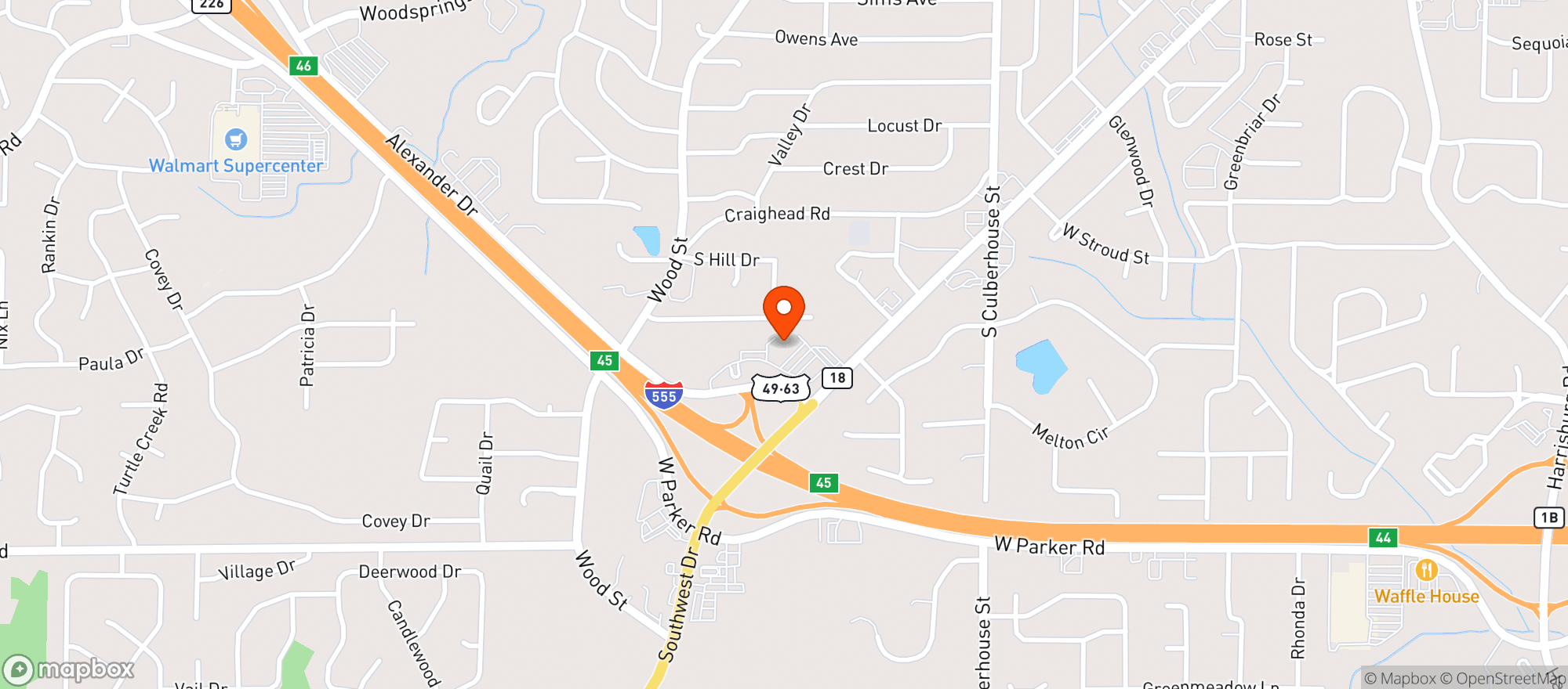 Map showing The Truck Patch