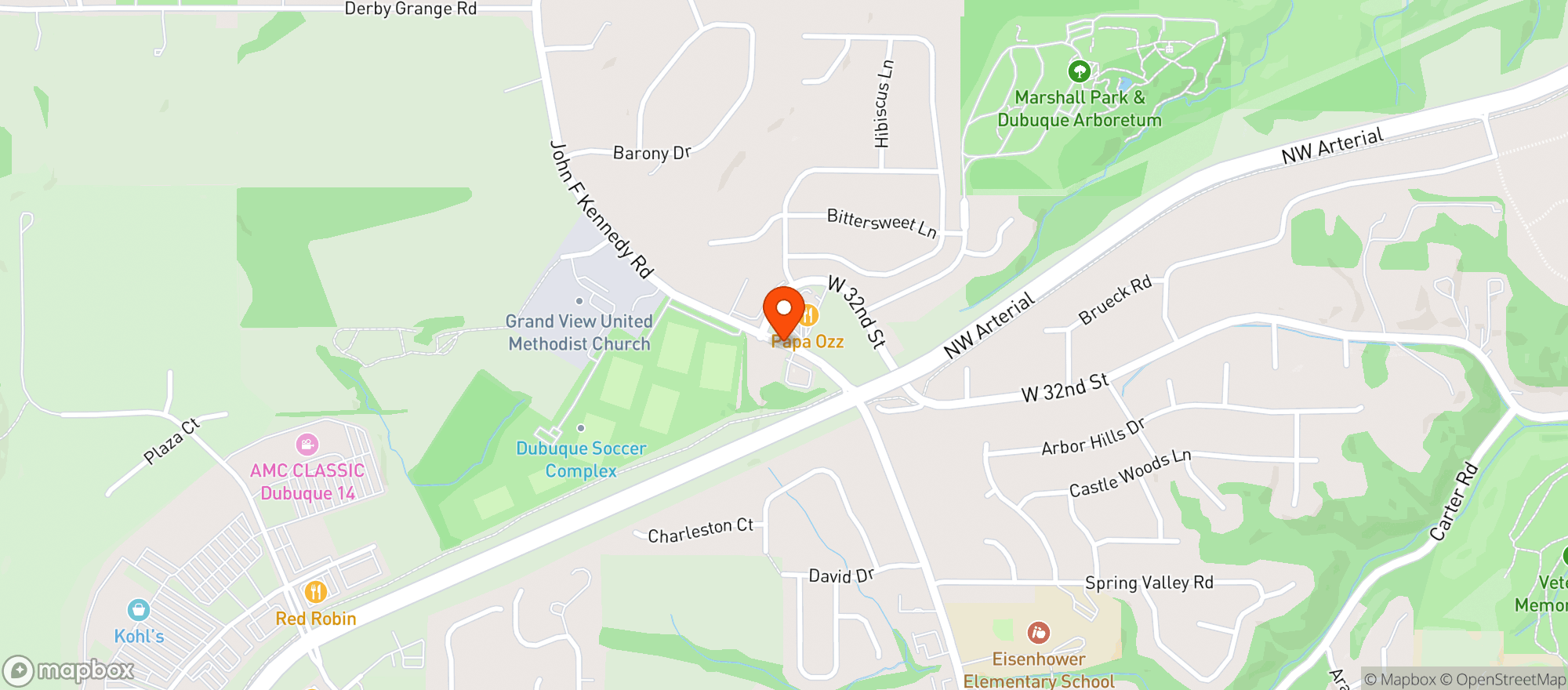 Map showing KWIK STOP