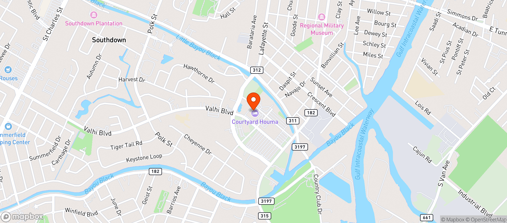 Map showing Courtyard By Marriott #msyho