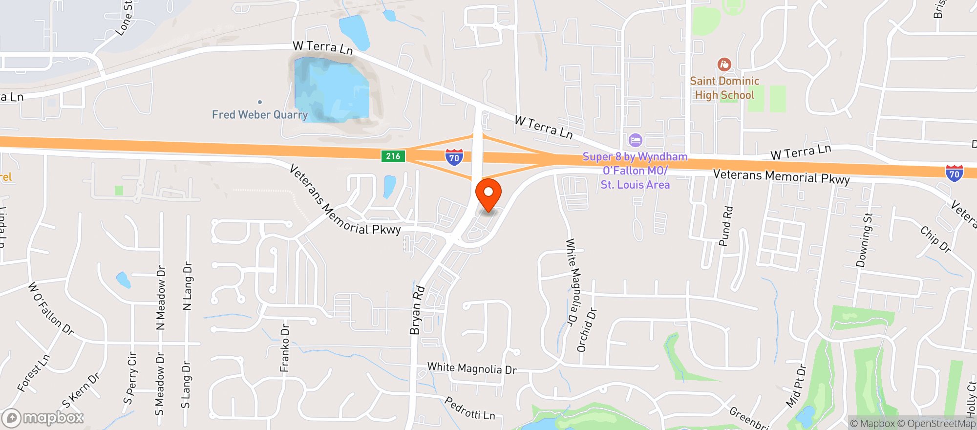 Map showing Hattrick's Irish Sports Pub