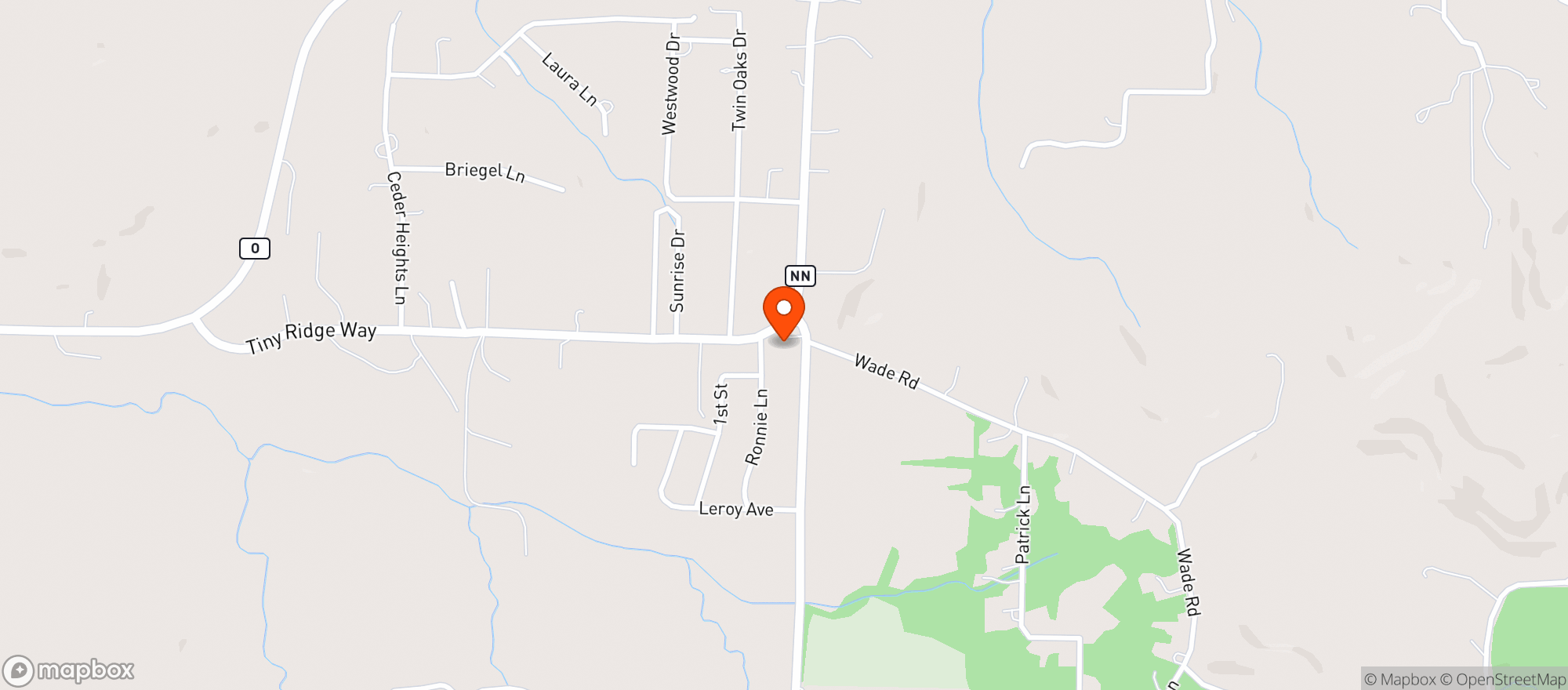 Map showing Speedie Mart