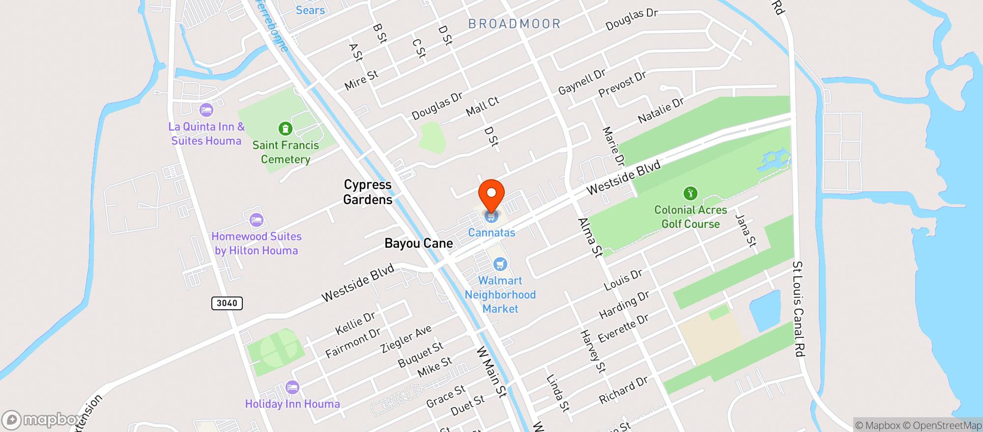 Map showing Cannatas Family Market