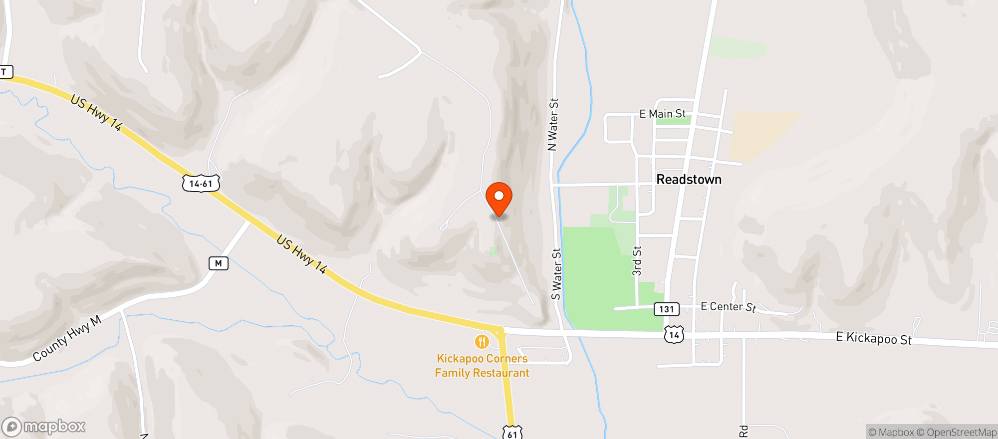 Map showing Kickapoo Kwkstop Inc