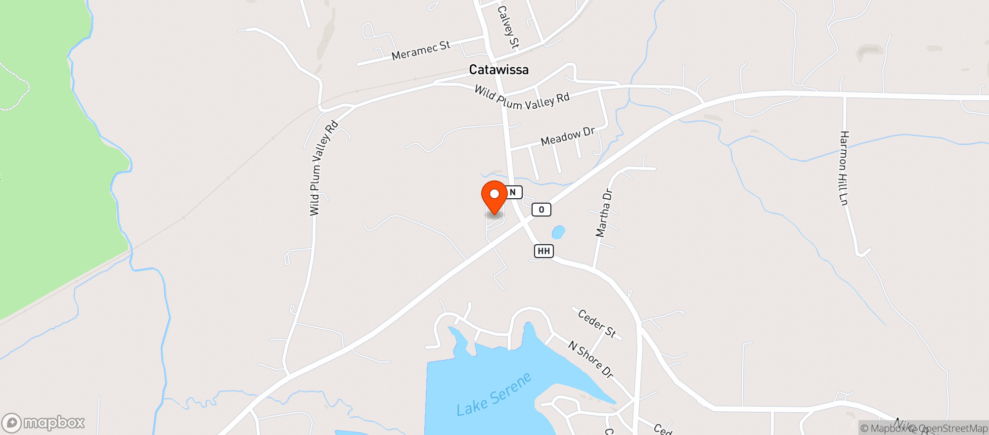 Map showing Wayside South