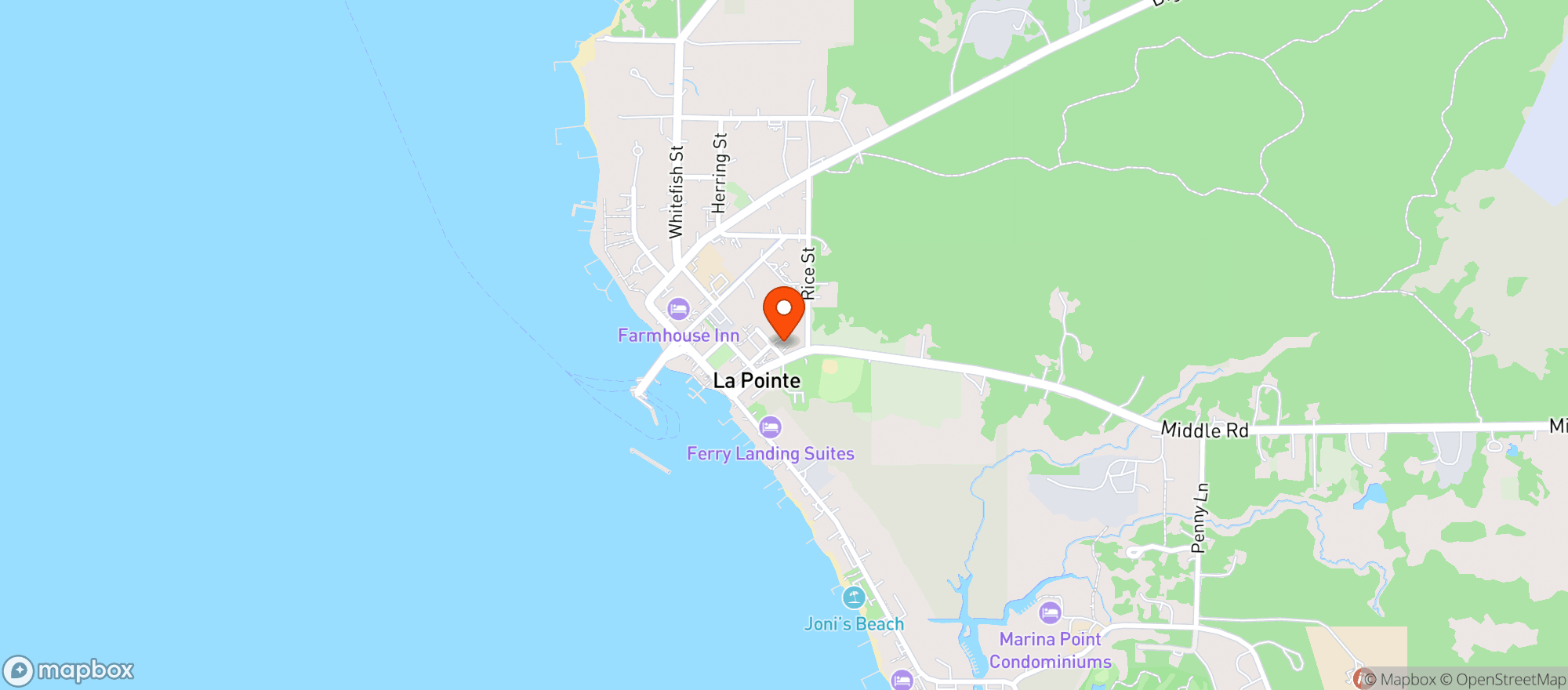 Map showing Darlings Grocery