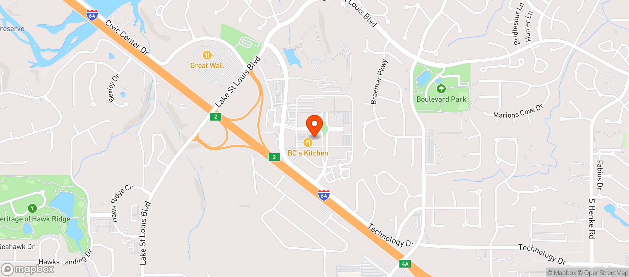 Map showing Robust Gourmet Kitchen Store