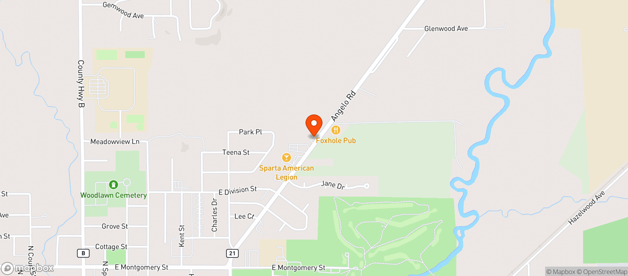 Map showing Eddies Convenience Store