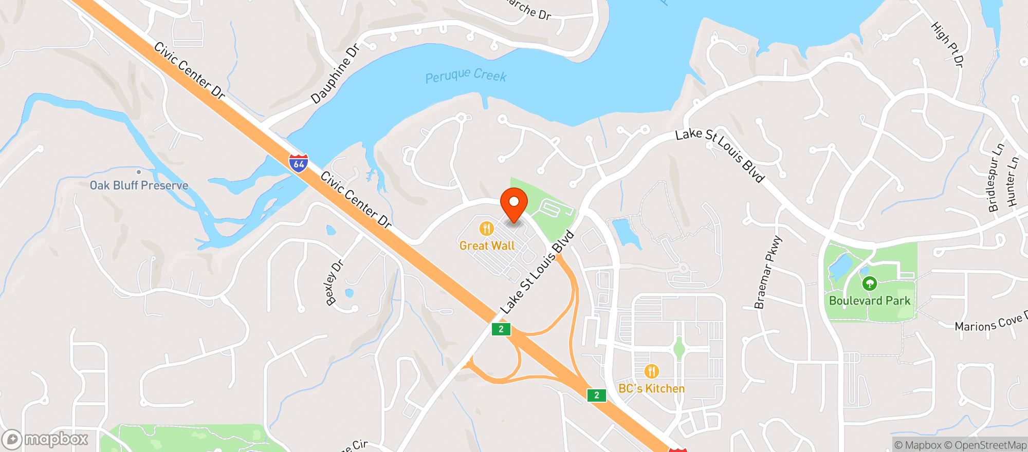 Map showing Huck S (Lake St. Louis)