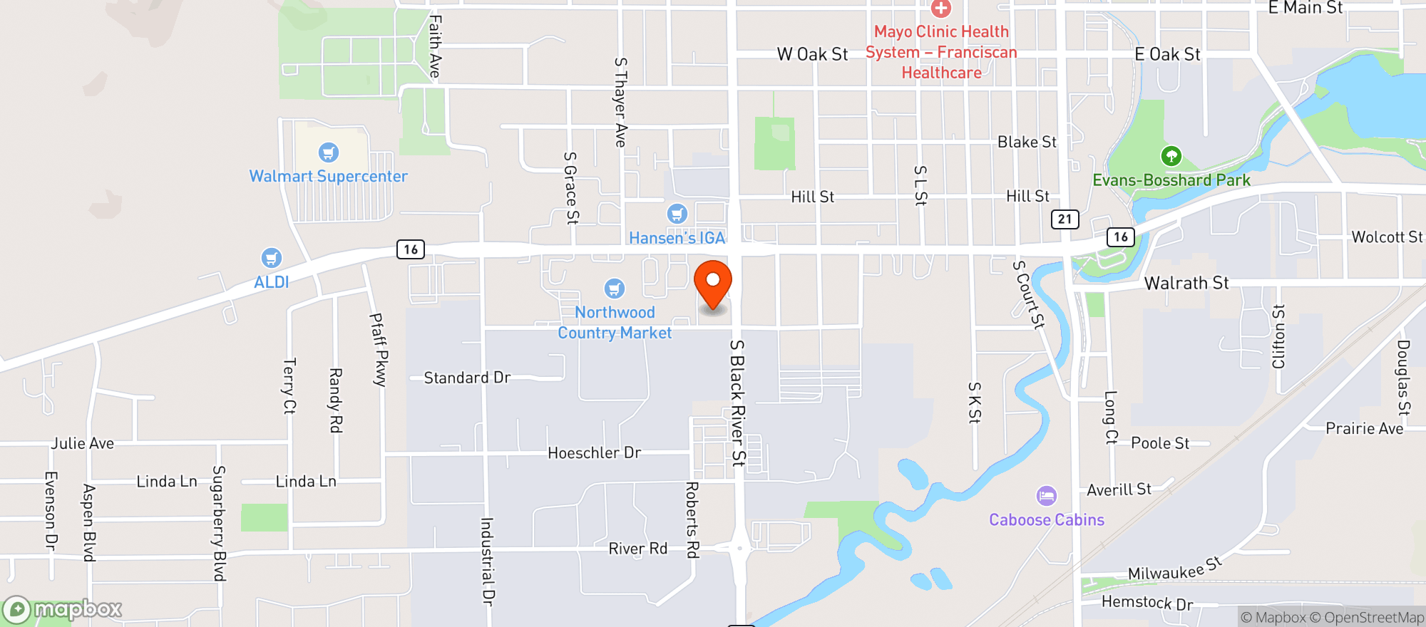Map showing Kwik Trip #318 - Sparta