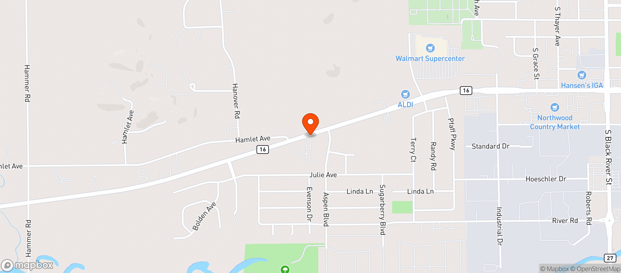 Map showing Westside Wine & Spirits