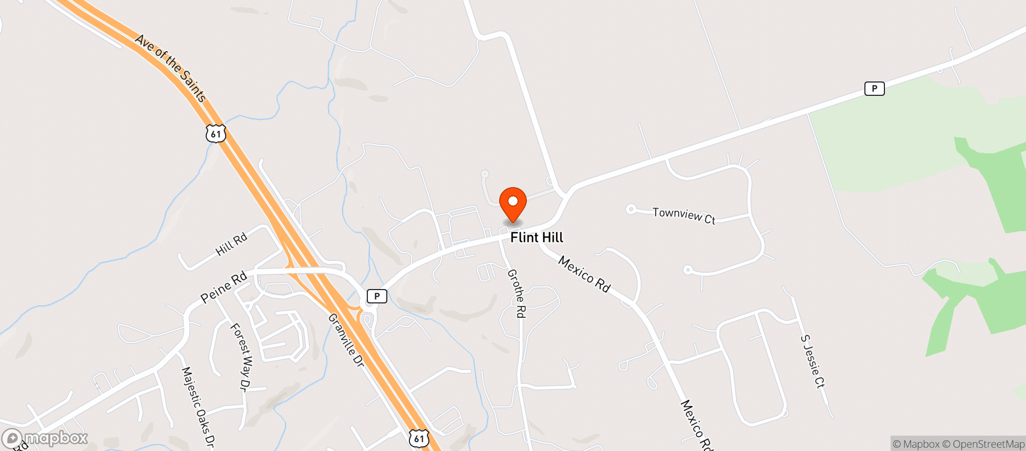 Map showing Flint Hill Market